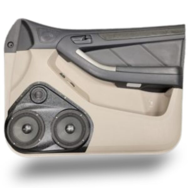 Front Door Custom Speaker Pods for the 2003-2009 Toyota 4Runner to hold Dual 6.5 in and 2.0 in speakers for car audio installation upgrade