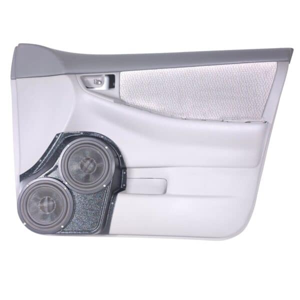 Front Door Custom Speaker Pods for the 2004-2008 Toyota Corolla to hold Dual 6.5 in speakers for car audio installation upgrade