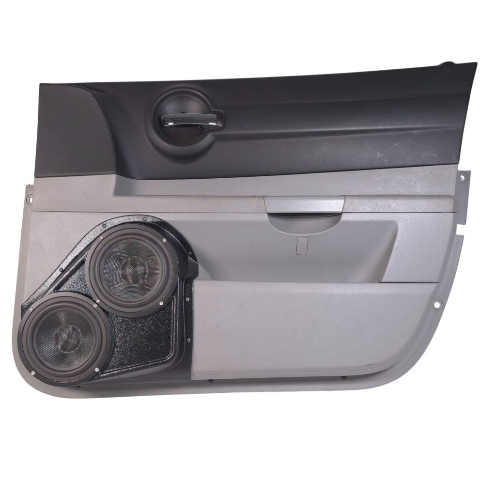 Front Door Custom Speaker Pods for the 2006-2007 Dodge Charger Magnum to hold Dual 6.5 in  speakers for car audio installation upgrade