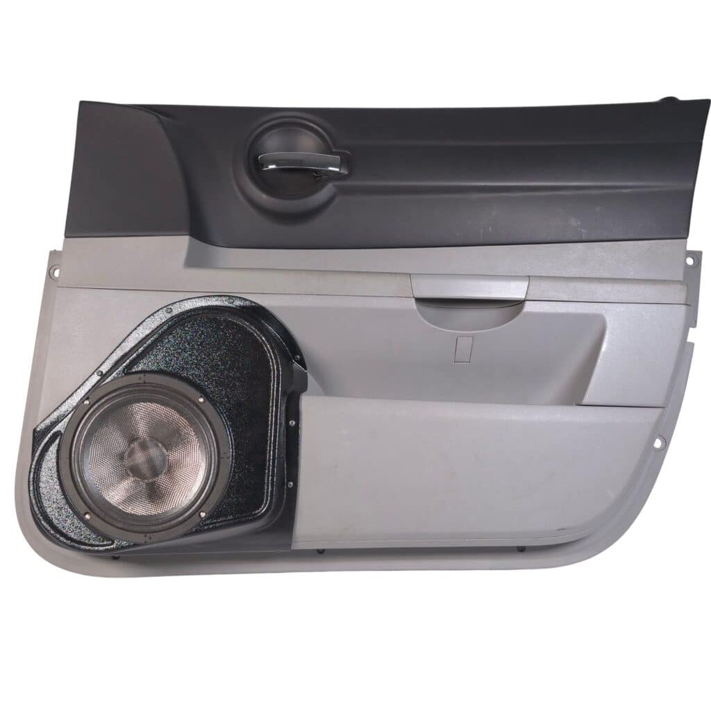 Front Door Custom Speaker Pods for the 2006-2007 Dodge Charger Magnum to hold 8.0 in  speakers for car audio installation upgrade