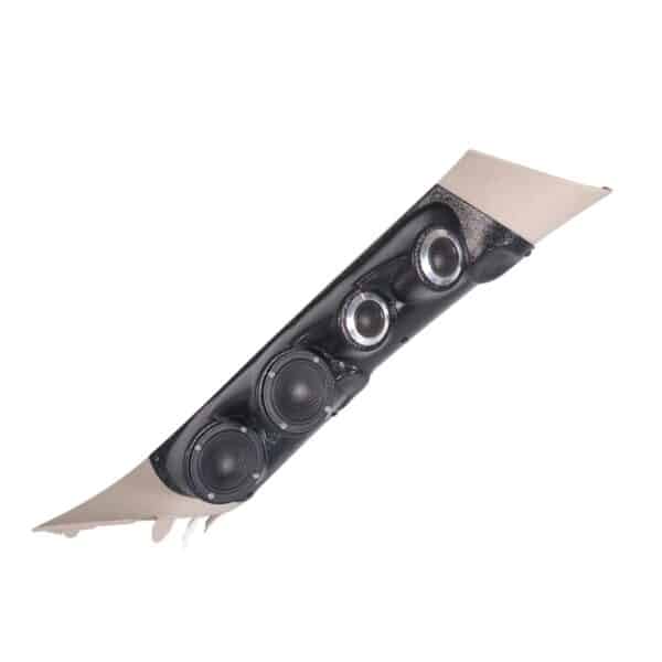 A-Pillar Custom Speaker Pods for the 2007-2009 Cadillac Escalade Chevrolet Avalanche Tahoe Silverado Suburban GMC Yukon Sierra to hold Dual 3.5 in and Dual 2.0 in speakers for car audio installation upgrade