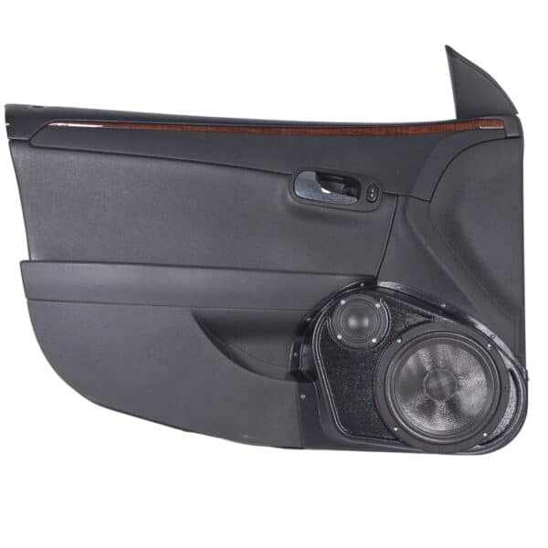 Front Door Custom Speaker Pods for the 2008-2012 Chevrolet Malibu to hold 8.0 in and 3.5 in speakers for car audio installation upgrade