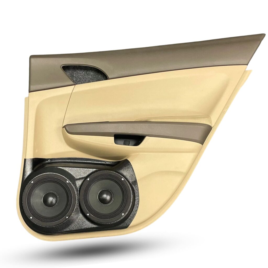 Rear Door Custom Speaker Pods for the 2008-2012 Honda Accord to hold Dual 6.5 in speakers for car audio installation upgrade