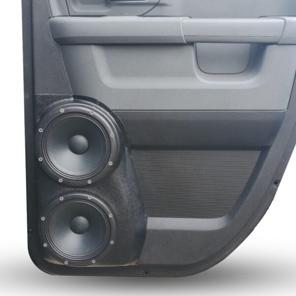 Rear Door Custom Speaker Pods for the 2009-2018 Dodge Ram to hold Dual 6.5 in speakers for car audio installation upgrade