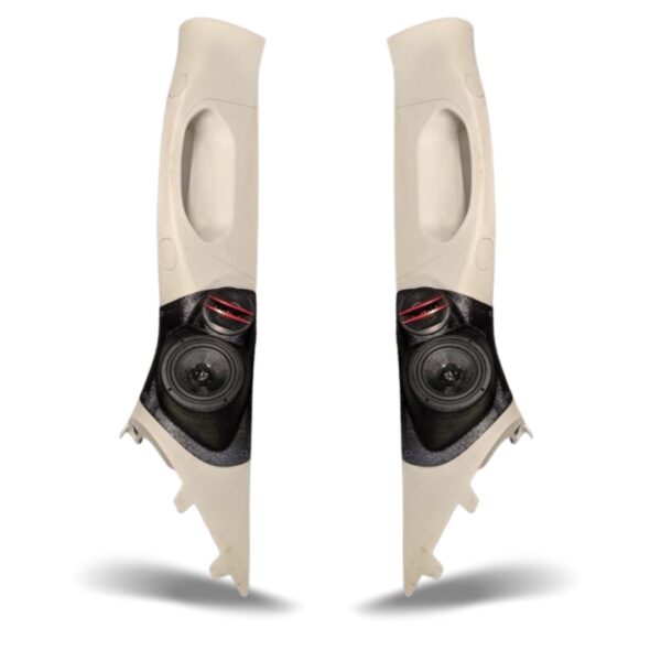 A-Pillar Custom Speaker Pods for the 2009-2018 Dodge Ram to hold 3.5 in and 2.0 in speakers for car audio installation upgrade