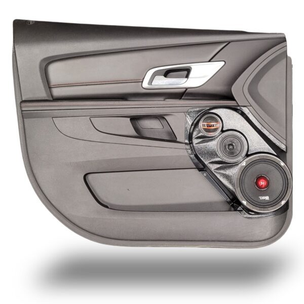 Front Door Custom Speaker Pods for the 2010-2017 Chevrolet Equinox GMC Terrain to hold 6.5 in and 3.5 in and 2.0 in speakers for car audio installation upgrade