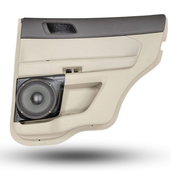 Rear Door Custom Speaker Pods for the 2011-2015 Ford Explorer to hold 8.0 in speakers for car audio installation upgrade