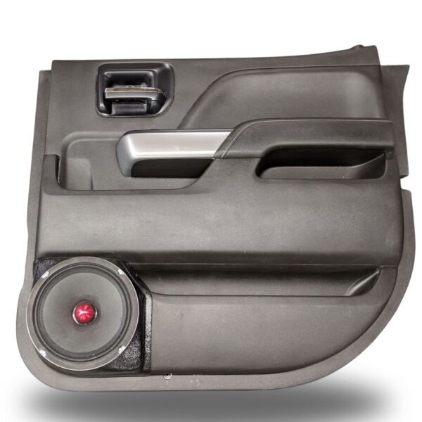 Rear Door Custom Speaker Pods for the 2014-2018 Chevrolet Silverado GMC Sierra to hold 8.0 in speakers for car audio installation upgrade