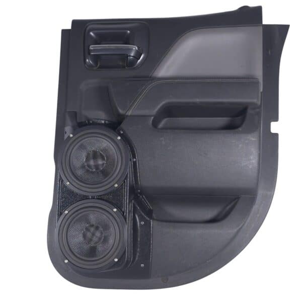 Rear Door Custom Speaker Pods for the 2014-2018 Chevrolet Silverado GMC Sierra to hold Dual 6.5 in speakers for car audio installation upgrade