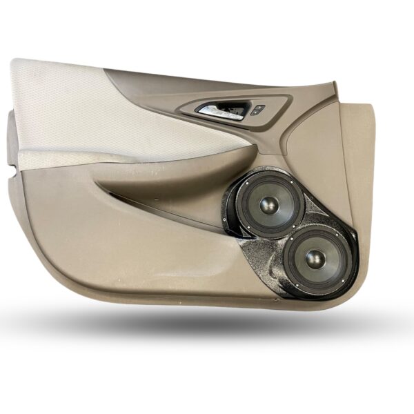 Front Door Custom Speaker Pods for the 2016-2025 Chevrolet Malibu to hold Dual 6.5 in speakers for car audio installation upgrade
