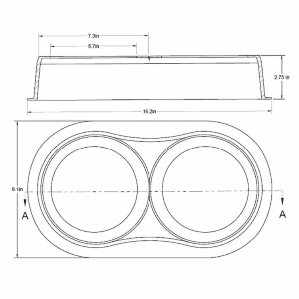 Universal Custom Speaker Pods for the Universal Universal,SelectYourVehicle Universal to hold Dual 6.5 in speakers for car audio installation upgrade