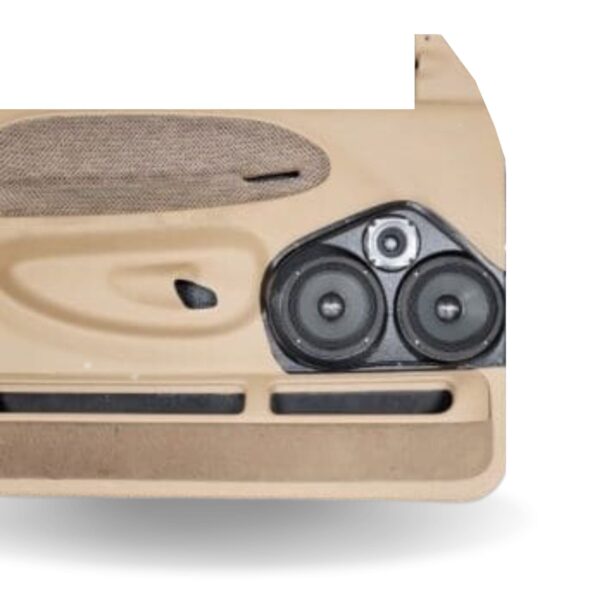 Front Door Custom Speaker Pods for the 1999-2001 Dodge Ram to hold Dual 6.5 in and 3.5 in speakers for car audio installation upgrade