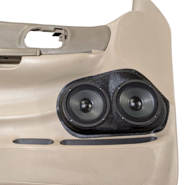 Front Door Custom Speaker Pods for the 1999-2003 Ford F-150 to hold Dual 6.5 in speakers for car audio installation upgrade