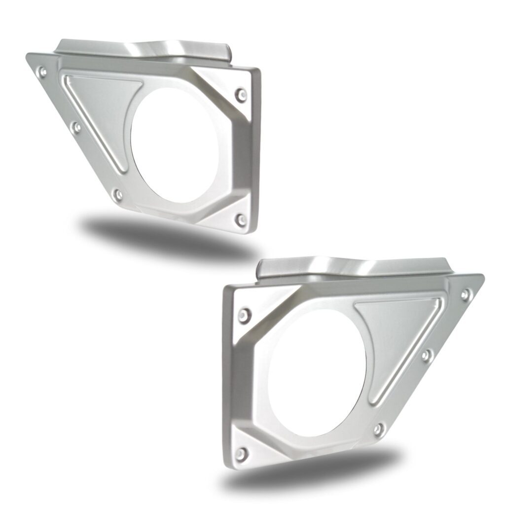 Front Door Custom Speaker Pods for the 2021-2023 Ford Bronco to hold 6.5 in speakers for car audio installation upgrade