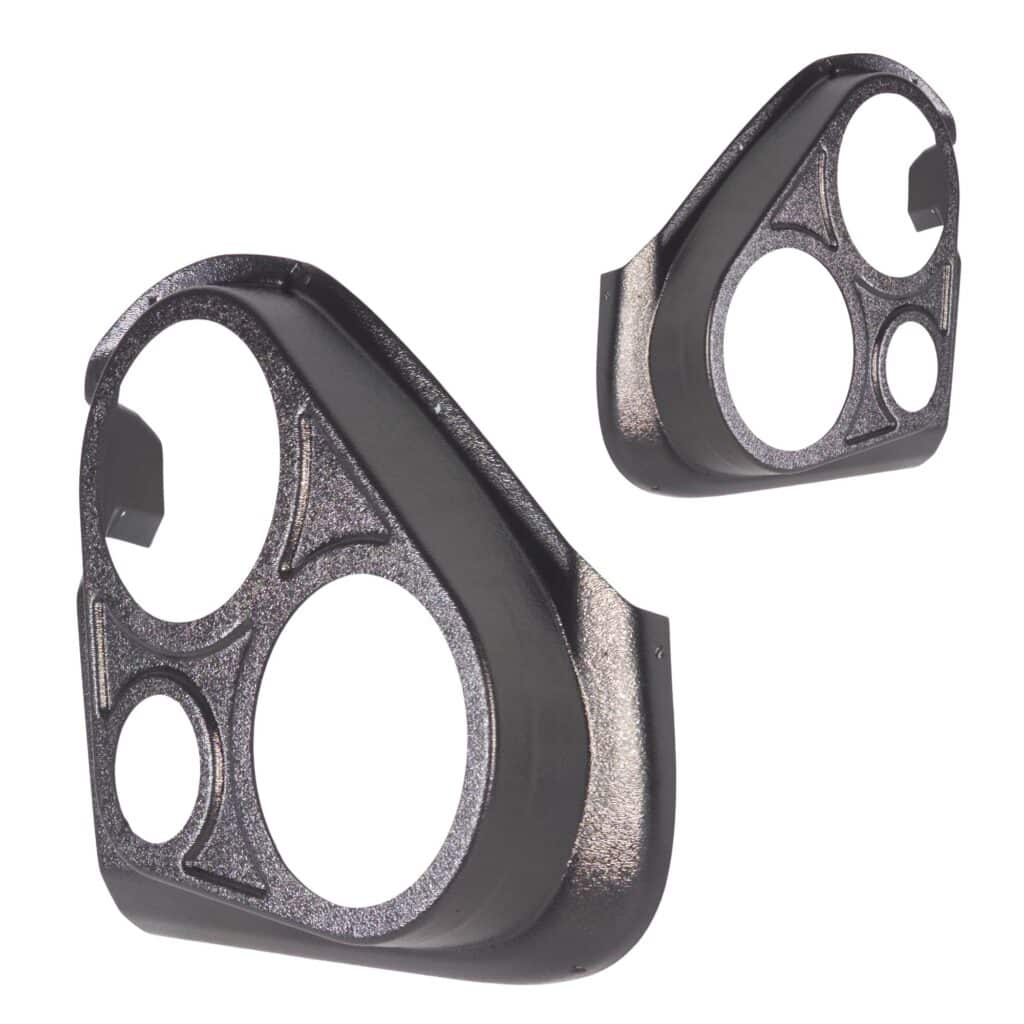 Front Door Custom Speaker Pods for the 2008-2010 Dodge Charger to hold Dual 6.5 in and 3.5 in speakers for car audio installation upgrade