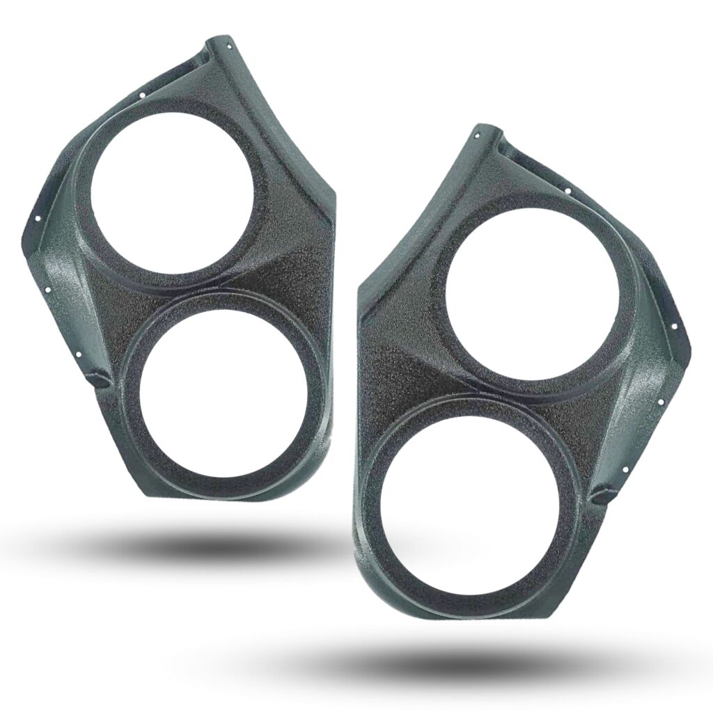 Front Door Custom Speaker Pods for the 2011-2015 Ford Explorer to hold Dual 6.5 in speakers for car audio installation upgrade