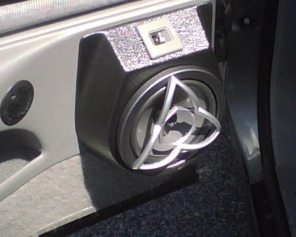Rear Door Custom Speaker Pods for the 1992-1996 Chevrolet Caprice Impala to hold 6.5 in speakers for car audio installation upgrade