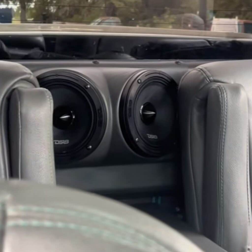 Tail Panel Custom Speaker Pods for the 2000-2006 Chevrolet Silverado GMC Sierra to hold 6.5 in speakers for car audio installation upgrade