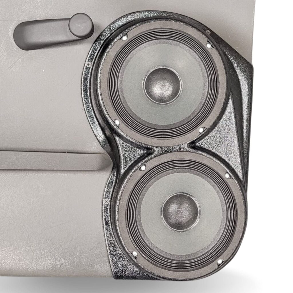 Front Door Custom Speaker Pods for the 2000-2006 Chevrolet Silverado GMC Sierra to hold Dual 6.5 in  speakers for car audio installation upgrade