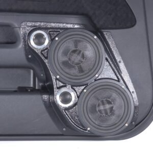 Front Door Custom Speaker Pods for the 2002-2006 Honda CRV to hold Dual 6.5 in and Dual 2.0 in speakers for car audio installation upgrade