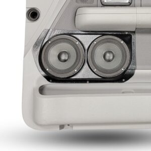 center ortho Speaker Upgrade for the Front Door of your 2004-2008 Ford F150. Easy installation of a Dual 6.5" Midrange for the most powerful car stereo possible.