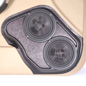 Front Door Custom Speaker Pods for the 2006-2007 Hummer H3 to hold Dual 6.5 in speakers for car audio installation upgrade