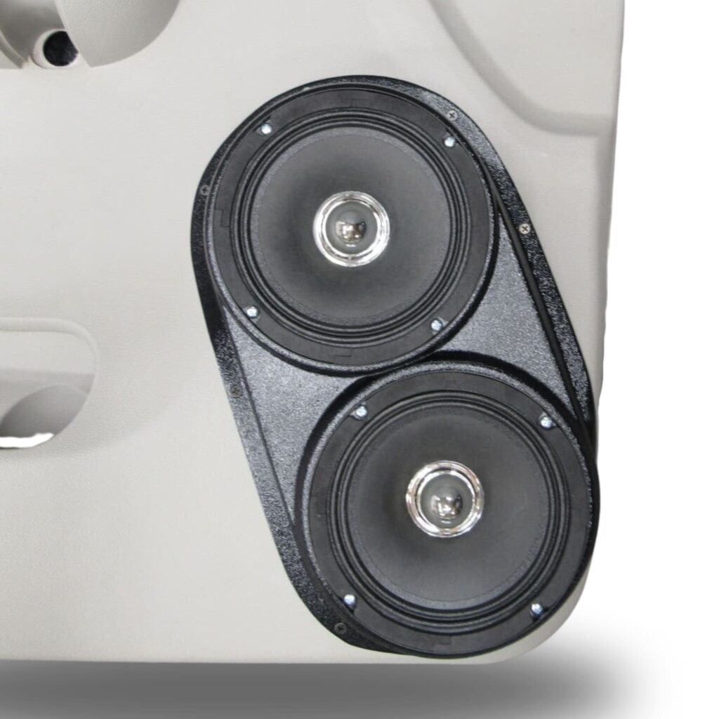 Front Door Custom Speaker Pods for the 2007-2009 Chevrolet Silverado GMC Sierra to hold Dual 6.5 in  speakers for car audio installation upgrade