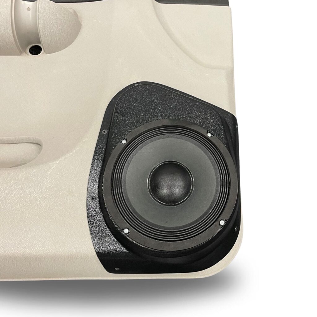 Front Door Custom Speaker Pods for the 2007-2009 Chevrolet Silverado GMC Sierra to hold 8.0 in  speakers for car audio installation upgrade