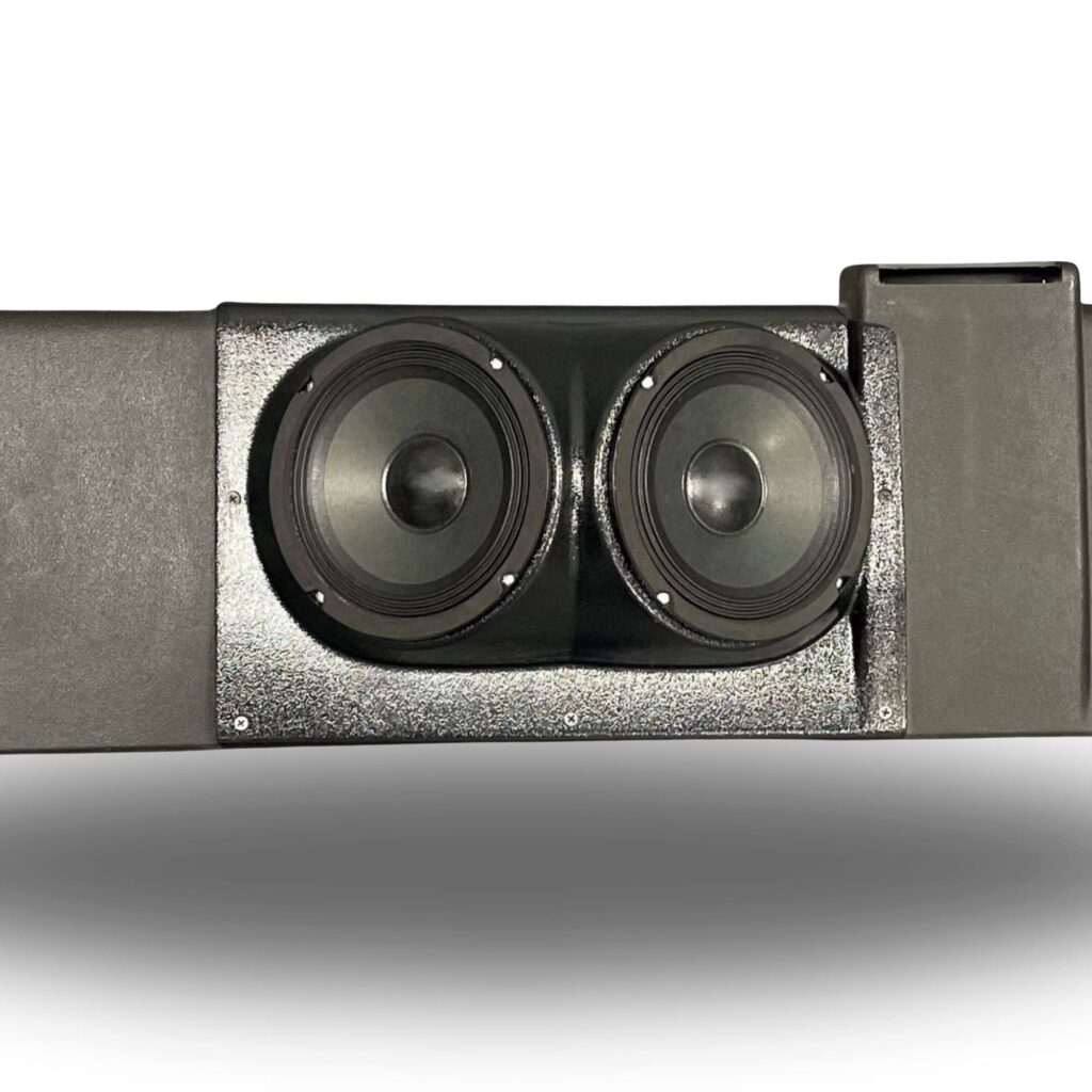 Tail Panel Custom Speaker Pods for the 2007-2009 Chevrolet Silverado GMC Sierra to hold 6.5 in  speakers for car audio installation upgrade