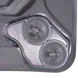 Front Door Custom Speaker Pods for the 2008-2010 Hummer H3 to hold Dual 6.5 in speakers for car audio installation upgrade