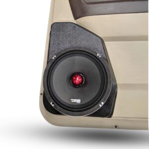 Rear Door Custom Speaker Pods for the 2009-2018 Dodge Ram to hold 8.0 in speakers for car audio installation upgrade