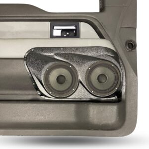 Front Door Custom Speaker Pods for the 2009-2014 Ford F-150 to hold Dual 6.5 in speakers for car audio installation upgrade