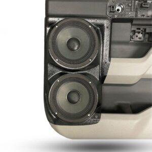 Rear Door Custom Speaker Pods for the 2015-2020 Ford F-150 F-250F-350 to hold Dual 6.5 in speakers for car audio installation upgrade