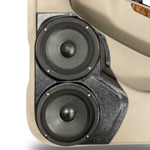 Rear Door Custom Speaker Pods for the 2015-2020 Chevrolet Suburban Chevrolet Tahoe GMC Yukon to hold Dual 6.5 in speakers for car audio installation upgrade