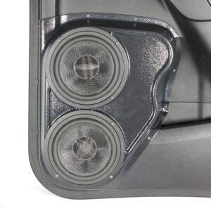 Rear Door Custom Speaker Pods for the 2019-2023 Ford Ranger to hold Dual 6.5 in speakers for car audio installation upgrade