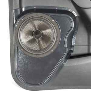 Rear Door Custom Speaker Pods for the 2019-2023 Ford Ranger to hold 8.0 in speakers for car audio installation upgrade