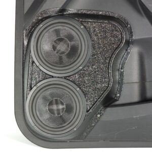 Front Door Custom Speaker Pods for the 2019-2023 Ford Ranger to hold Dual 6.5 in speakers for car audio installation upgrade