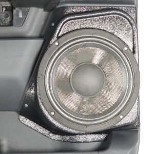 Rear Door Custom Speaker Pods for the 2021-2026 Ford F-150 F-250F-350 to hold 8.0 in speakers for car audio installation upgrade