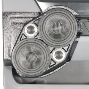 Front Door Custom Speaker Pods for the 2021-2026 Ford F-150 F-250F-350 to hold Dual 6.5 in and Dual 2.0 in speakers for car audio installation upgrade