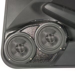 Front Door Custom Speaker Pods for the 2021-2024 Honda Civic to hold Dual 6.5 in speakers for car audio installation upgrade