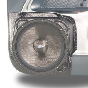 Front Door Custom Speaker Pods for the 2022-2026 Ford Maverick to hold 10.0 in speakers for car audio installation upgrade