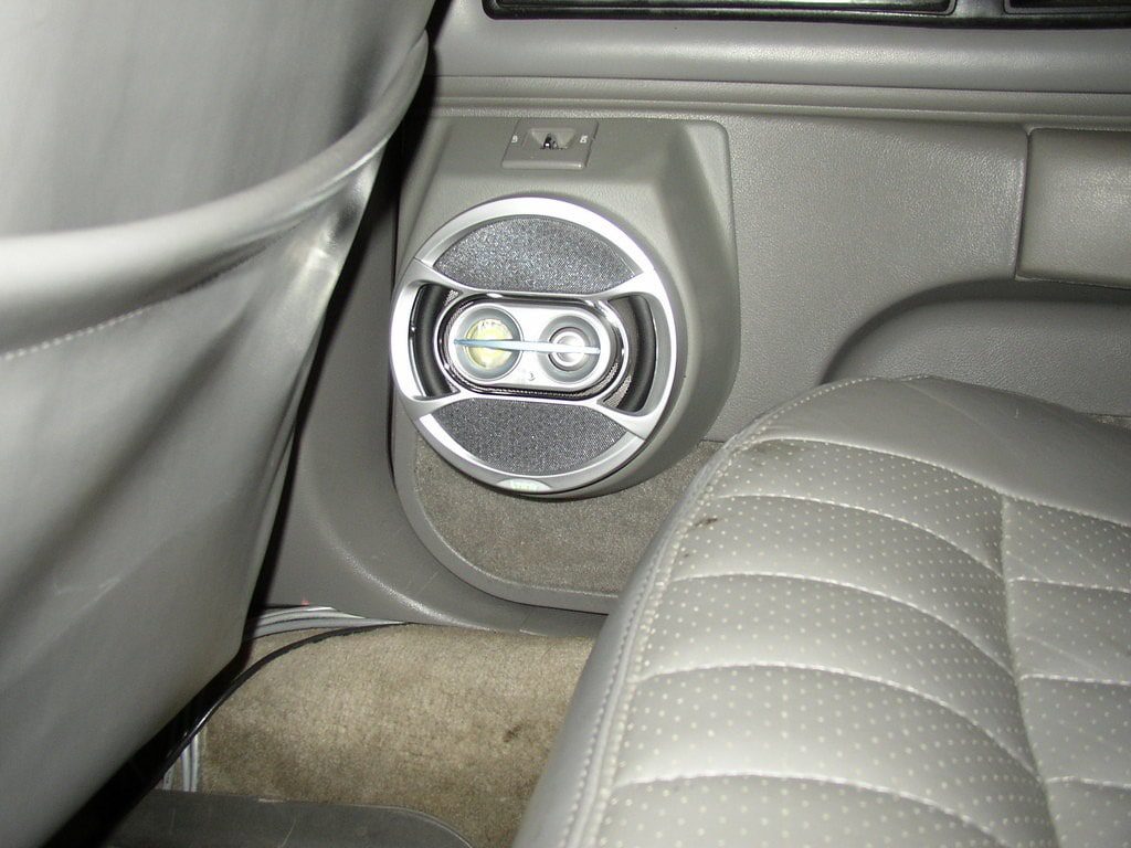Rear Door Custom Speaker Pods for the 1992-1996 Chevrolet Caprice Impala to hold 6.5 in speakers for car audio installation upgrade