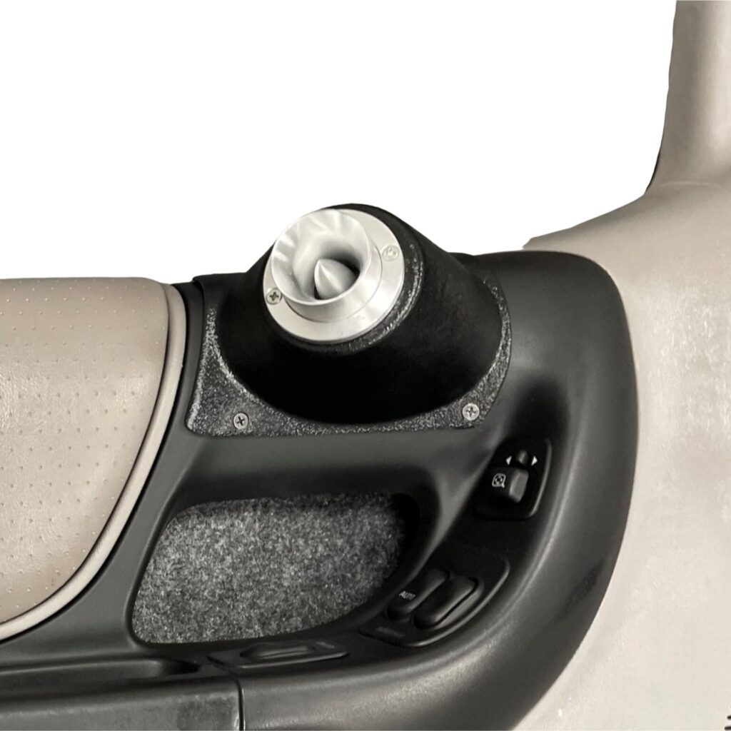 Front Door Custom Speaker Pods for the 1998-2012 Ford Ranger Mazda B-Series to hold 2.0 in speakers for car audio installation upgrade