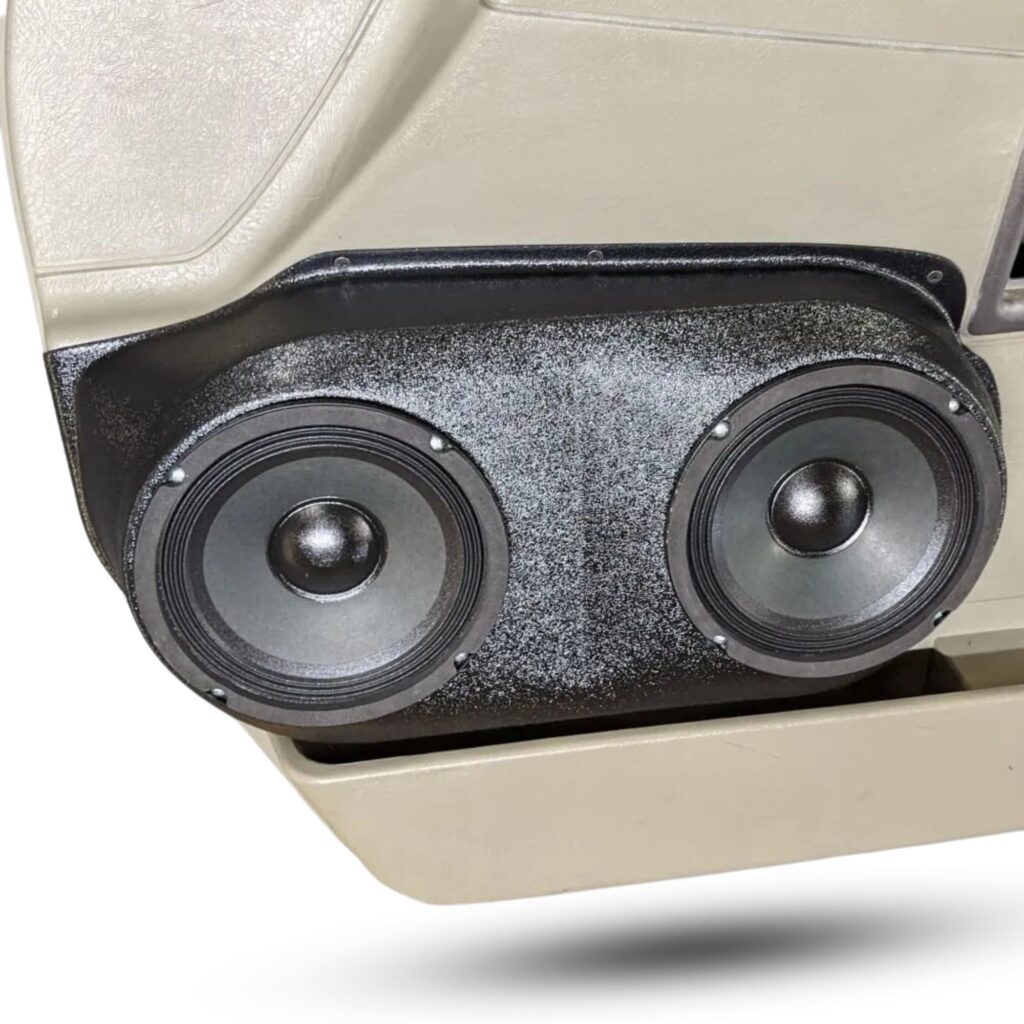 Front Door Custom Speaker Pods for the 2003-2007 Hummer H2 to hold Dual 6.5 in speakers for car audio installation upgrade