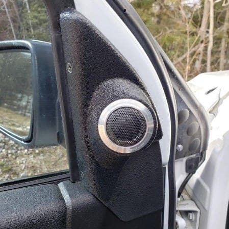 Sail Panel Custom Speaker Pods for the 2009-2018 Dodge Ram to hold 2.0 in speakers for car audio installation upgrade