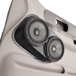 Front Door Custom Speaker Pods for the 1999-2003 Ford F-150 to hold Dual 6.5 in speakers for car audio installation upgrade