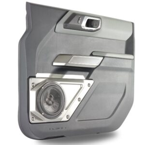Front Door Custom Speaker Pods for the 2021-2023 Ford Bronco to hold 6.5 in speakers for car audio installation upgrade
