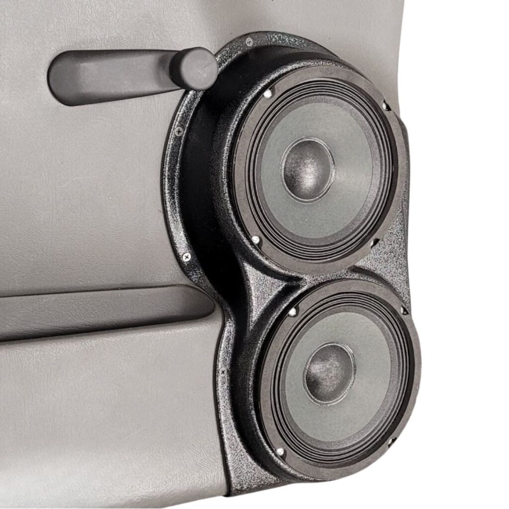 Front Door Custom Speaker Pods for the 2000-2006 Chevrolet Silverado GMC Sierra to hold Dual 6.5 in  speakers for car audio installation upgrade