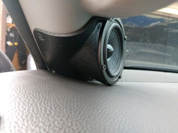 A-Pillar Custom Speaker Pods for the 2015-2020 Cadillac EscaladeESV Chevrolet Suburban Chevrolet Tahoe GMC Yukon to hold 3.5 in speakers for car audio installation upgrade
