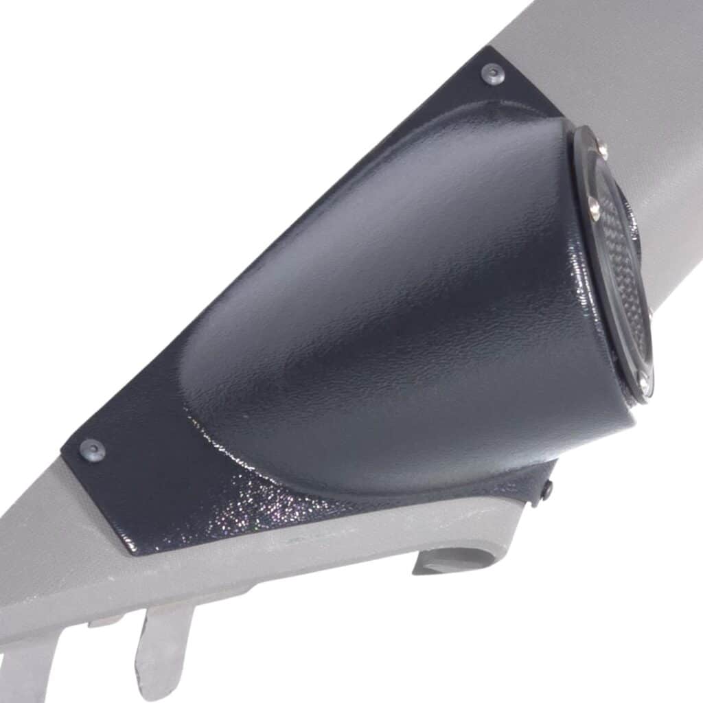 A-Pillar Custom Speaker Pods for the 2015-2020 Ford F-150 F-250F-350 to hold 3.5 in speakers for car audio installation upgrade